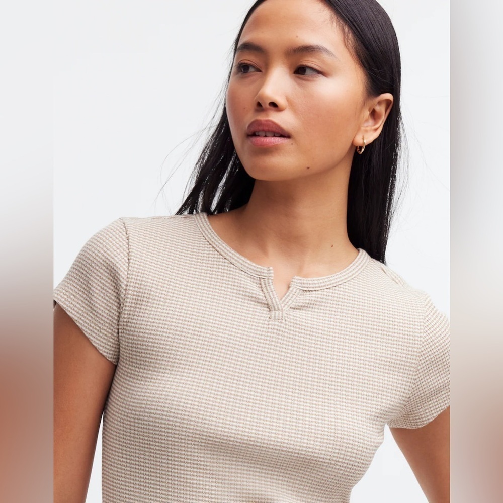 Madewell Ribbed Split-Neck Tee NP892